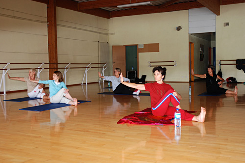 Rotation du bassin avec étirement, stretching postural